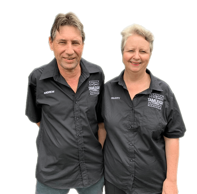 Felicity and her husband, the husband-and-wife team behind Tamleigh Catering